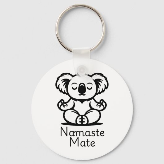 Porte-clés Mignon koala australien méditant en position de yo (Recto)