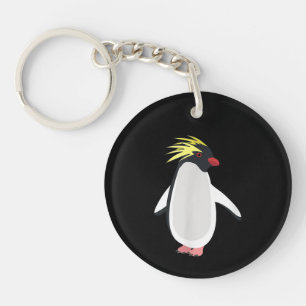 Porte-clés Mignon Manchot Rockhopper Drôle Animal Antarctique