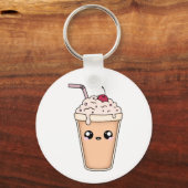 Porte-clés Mignon Milkshake Kawaii – Design Autoco (Recto)