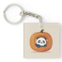 Mignon Panda de Halloween en Citrouille