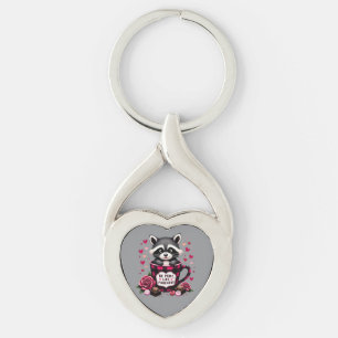 Porte-clés Mignon Raton Laveur Saint-Valentin Plaid Buffalo E