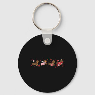 Porte-clés Mignon Saint-Valentin Dachshund Cupidon Chien Mama