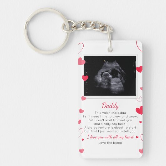 Porte-clés Mignonne amour du coeur Joyeux Valentines Jour de  (Devant)