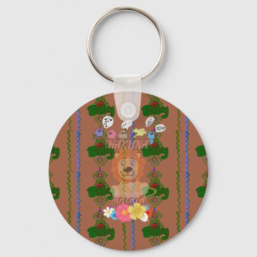 Porte-clés Mignonne Bébé Lion King : Hakuna Matata Design (Recto)