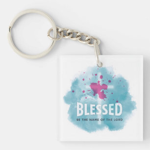 Porte-clés Mignonne Béni Soit Le Nom du Seigneur chrétien