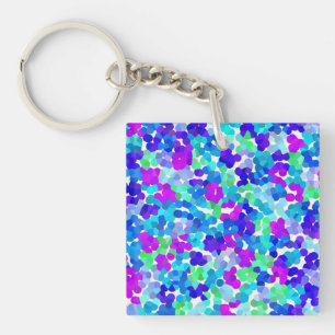 Porte-clés Mignonne bleu aqua violet pinkies motif main bagag
