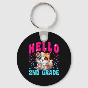 Porte-clés Mignonne Bonjour Filles Chat 2E Année Pour Premier