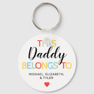 Porte-clés Mignonne Ce Papa Appartient À