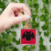 Porte-clés Mignonne chauve-souris gothique noire vampire (main)