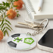 Porte-clés mignonne chaux noir sac de football (Devant droit)