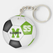 Porte-clés mignonne chaux noir sac de football (Dos)