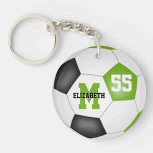 Porte-clés mignonne chaux noir sac de football