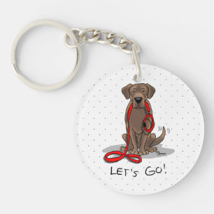 Porte-clés Mignonne Chien - Allons-y ! Récupérateur de chocol