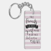 Porte-clés mignonne citation d'amitié vrais amis roses ne son (Devant gauche)