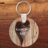 Porte-clés Mignonne coeur coupé porte - clé (Recto)