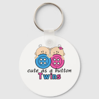Porte-clés Mignonne Comme Un Bouton Twin Girl & Boy