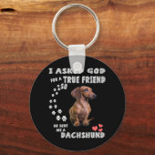 Porte-clés Mignonne Dachshund Doxie Cadeaux Fille Dachshund M (Recto)