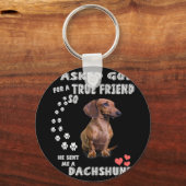 Porte-clés Mignonne Dachshund Doxie Cadeaux Fille Dachshund M (Recto)