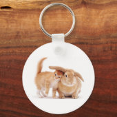 Porte-clés mignonne_drôle_animaux_8 chaton lapin lapin amis (Recto)