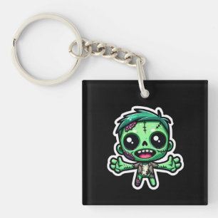 Porte-clés Mignonne, drôle de zombie