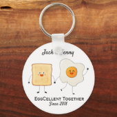 Porte-clés Mignonne Drôle Joyeux Toast Eggcelcelcelcelcate En (Recto)