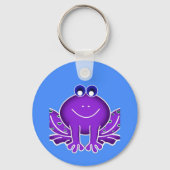 Porte-clés mignonne grenouille pourpre (Recto)