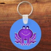 Porte-clés mignonne grenouille pourpre (Recto)