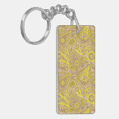 Porte-clés Mignonne jaune paisley motif Coque-Mate iPhone (Devant gauche)