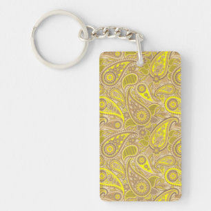 Porte-clés Mignonne jaune paisley motif Coque-Mate iPhone