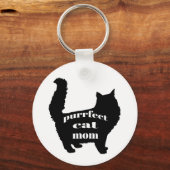 Porte-clés Mignonne maman Chat Noir (Verso)