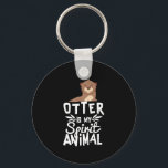 Porte-clés Mignonne Otter Est Mon Esprit Animal Drôle Porte -<br><div class="desc">Ce mignon tee de loutre est parfait pour les personnes qui aiment les petits animaux et aimeraient une loutre comme animal de compagnie. Si vous aimez les sirènes, les loutres, les rivières, la randonnée et la faune, alors ceci est pour vous. Un cadeau parfait pour bébé en eau. Connais-tu quelqu'un...</div>