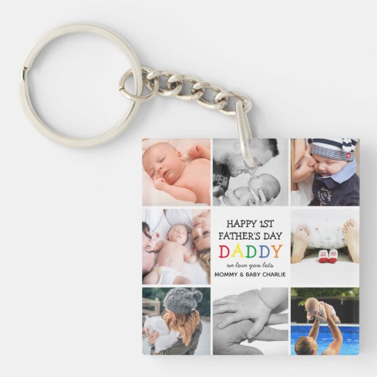 Porte-clés Mignonne papa de première Fête des pères | Clé Col (Devant)