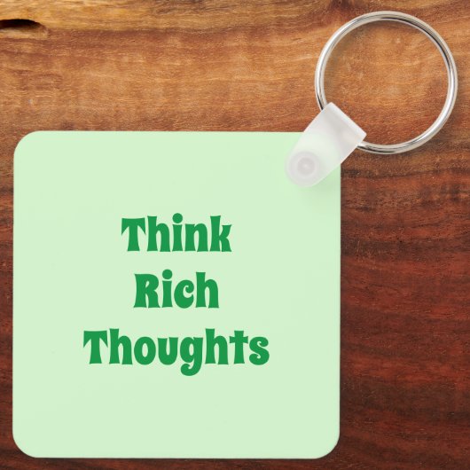 Porte-clés Mignonne Pensée riche Pensées Prospérité Message v (Verso)