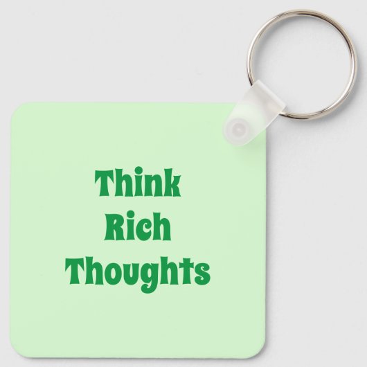 Porte-clés Mignonne Pensée riche Pensées Prospérité Message v (Dos)