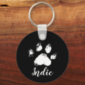 Porte-clés Mignonne personnalisation Chien Paw Sympathy Pet M (Verso)