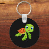 Porte-clés Mignonne Sea Baby Turtle Cadeau (Recto)