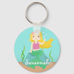 Porte-clés Mignonne sirène de l'océan, pour les filles