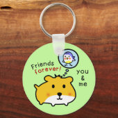 Porte-clés mignonne timbre hamster et amis (Recto)