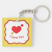 Porte-clés Mignonne 'Tu es celui qui me plaît' et 'Je t'aime' (Dos)