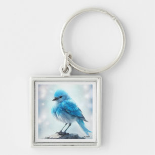 Porte-clés *~* Mignonne Whimsical Détails Oiseau Bleu AP54 Ar