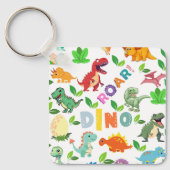 Porte-clés Mignonnes sortes de Dinosaures sans joint (Recto)