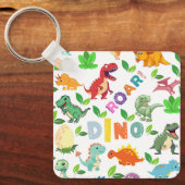 Porte-clés Mignonnes sortes de Dinosaures sans joint (Recto)