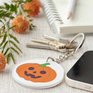 Porte-clés Mignons citrouilles et chats noirs d'Halloween