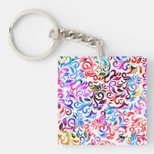 Porte-clés Mignons motifs floraux colorés Coque-Mate iPhone c