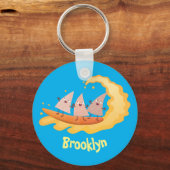 Porte-clés Mignons nachos chips de maïs surf (Recto)