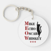 Porte-clés Mike Echo Oscar Whiskey MEOW Cat (Devant)