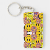 Porte-clés Mikitiez Smileyface Jardin jaune (Devant)