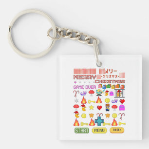 Porte-clés Mikitiez vacances noël jeu vidéo manchot mignon