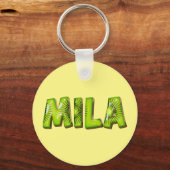 Porte-clés Mila Name Kiwi Design (Recto)