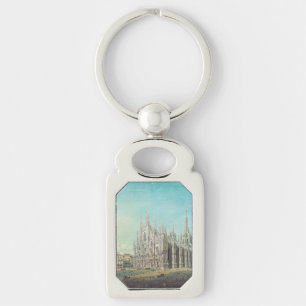 Porte-clés Milan Piazza du Duomo années 1850 par Carlo Bossol